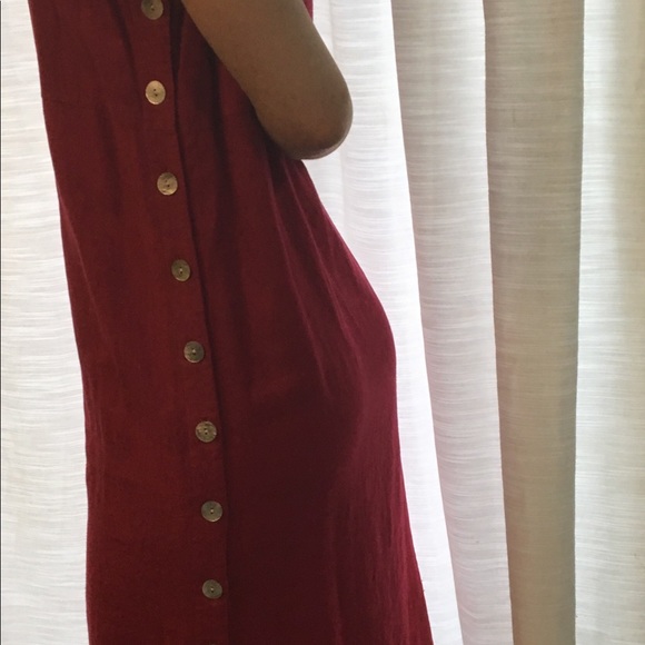 Talbots red sleeveless dress 10P side buttons - Picture 8 of 8